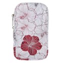 Red Hibiscus Flowers Art Waist Pouch (Small) View1