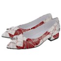 Red Hibiscus Flowers Art Women s Bow Heels View2