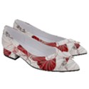 Red Hibiscus Flowers Art Women s Bow Heels View3