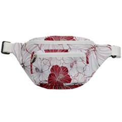 Red Hibiscus Flowers Art Fanny Pack by Jancukart