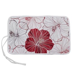 Red Hibiscus Flowers Art Pen Storage Case (l)