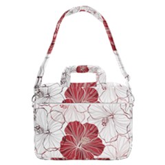 Red Hibiscus Flowers Art Macbook Pro 16  Shoulder Laptop Bag