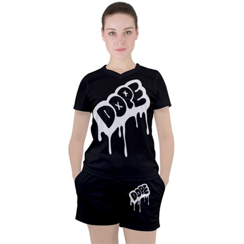 Dope Women s Mesh Tee And Shorts Set by Infinities