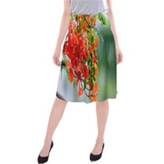 Gathering Sping Flowers  Midi Beach Skirt by artworkshop