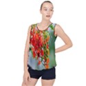 Gathering Sping Flowers  Bubble Hem Chiffon Tank Top View1