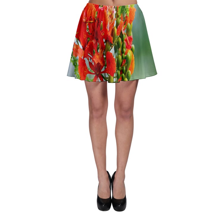 Gathering Sping Flowers  Skater Skirt