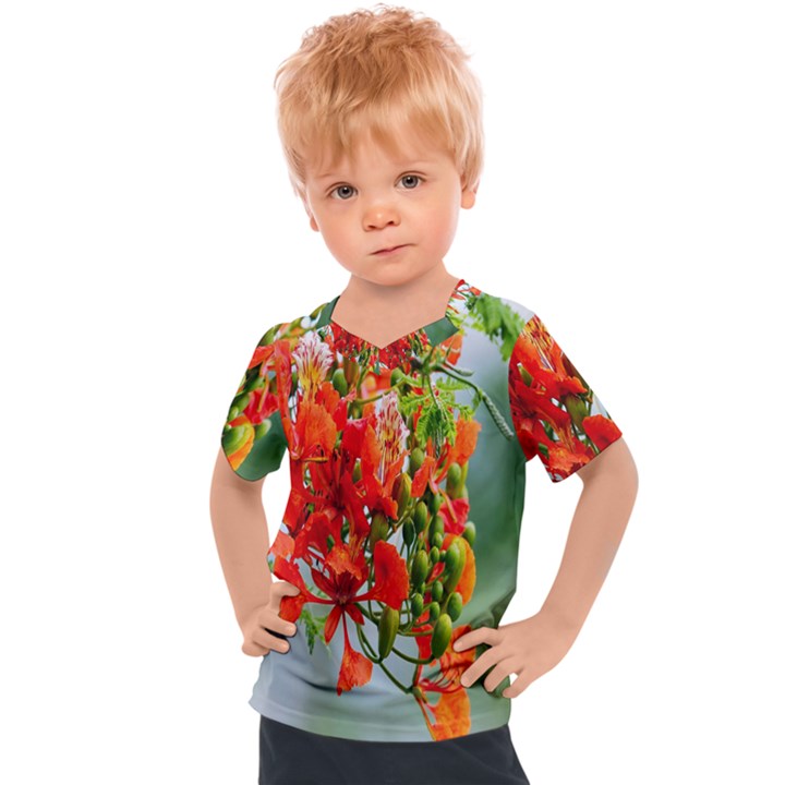 Gathering Sping Flowers  Kids  Sports Tee