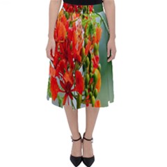 Gathering Sping Flowers  Classic Midi Skirt by artworkshop