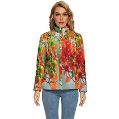 Gathering Sping Flowers  Women s Puffer Bubble Jacket Coat by artworkshop