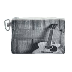 Acoustic Guitar Canvas Cosmetic Bag (large)