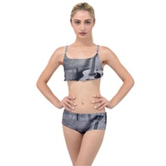 Acoustic Guitar Layered Top Bikini Set