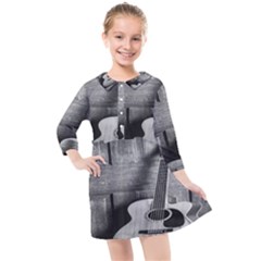 Acoustic Guitar Kids  Quarter Sleeve Shirt Dress