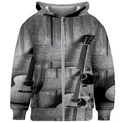 Acoustic Guitar Kids  Zipper Hoodie Without Drawstring