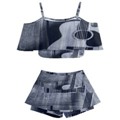 Acoustic Guitar Kids  Off Shoulder Skirt Bikini