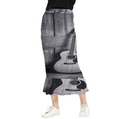 Acoustic Guitar Maxi Fishtail Chiffon Skirt