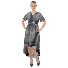 Acoustic Guitar Front Wrap High Low Dress by artworkshop