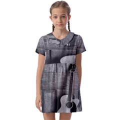 Acoustic Guitar Kids  Asymmetric Collar Dress