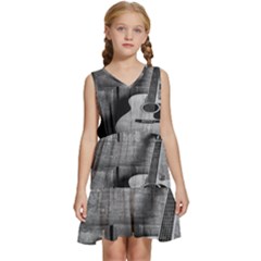 Acoustic Guitar Kids  Sleeveless Tiered Mini Dress