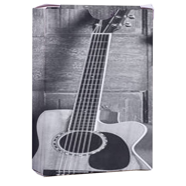 Acoustic Guitar Playing Cards Single Design (Rectangle) with Custom Box