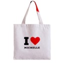 I love michelle Zipper Grocery Tote Bag View2