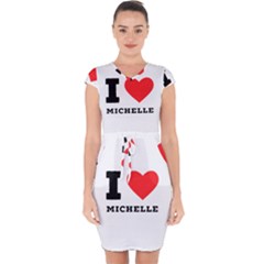 I Love Michelle Capsleeve Drawstring Dress  by ilovewhateva