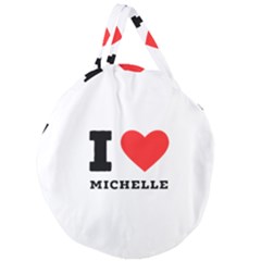 I Love Michelle Giant Round Zipper Tote by ilovewhateva