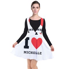 I Love Michelle Plunge Pinafore Dress by ilovewhateva