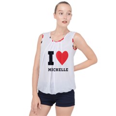 I Love Michelle Bubble Hem Chiffon Tank Top by ilovewhateva