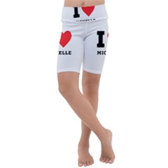 I Love Michelle Kids  Lightweight Velour Cropped Yoga Leggings by ilovewhateva