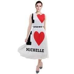 I Love Michelle Round Neck Boho Dress by ilovewhateva