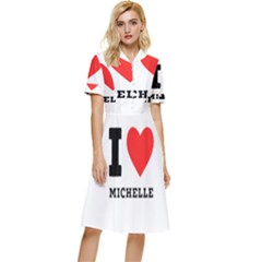 I Love Michelle Button Top Knee Length Dress by ilovewhateva