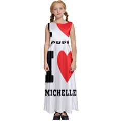 I Love Michelle Kids  Satin Sleeveless Maxi Dress by ilovewhateva