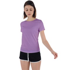 Opera Mauve Purple	 - 	back Circle Cutout Sports Tee by ColorfulSportsWear