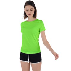 Spring Frost Green	 - 	back Circle Cutout Sports Tee by ColorfulSportsWear