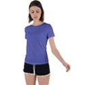 Blue Iris	 - 	Back Circle Cutout Sports Tee View1