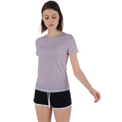 Silver Pink	 - 	back Circle Cutout Sports Tee by ColorfulSportsWear