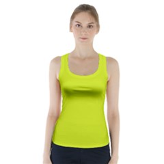 Bitter Lemon Green	 - 	racer Back Sports Top by ColorfulSportsWear