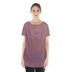 Copper Rose Brown	 - 	skirt Hem Sports Top by ColorfulSportsWear