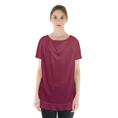 Antique Ruby Red	 - 	skirt Hem Sports Top by ColorfulSportsWear