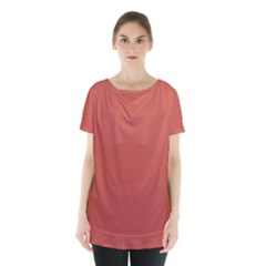 Cedar Chest Red	 - 	skirt Hem Sports Top by ColorfulSportsWear