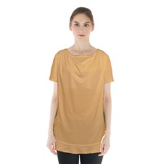 Indian Yellow	 - 	skirt Hem Sports Top by ColorfulSportsWear