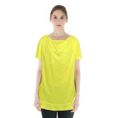 Maximum Yellow	 - 	skirt Hem Sports Top by ColorfulSportsWear