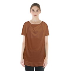 Saddie Brown	 - 	skirt Hem Sports Top by ColorfulSportsWear