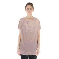 Toasted Almond Brown	 - 	skirt Hem Sports Top by ColorfulSportsWear