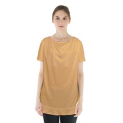 Sunray Orange	 - 	skirt Hem Sports Top by ColorfulSportsWear