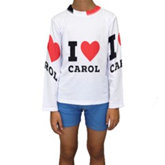 I Love Carol Kids  Long Sleeve Swimwear