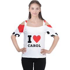 I Love Carol Cutout Shoulder Tee