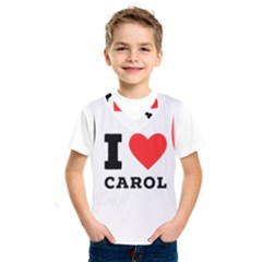 I Love Carol Kids  Basketball Tank Top