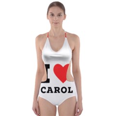 I Love Carol Cut-out One Piece Swimsuit