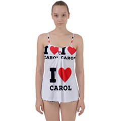 I Love Carol Babydoll Tankini Set